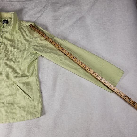 Eileen Fisher Jacket Womens Sz Small Green Fall Winter Collared Exercise Gym - Picture 4 of 16